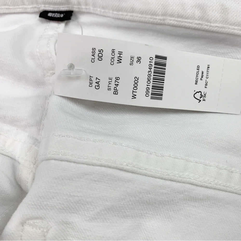 J Crew high rise‎ Slim demi-boot jean in white wash flared leg